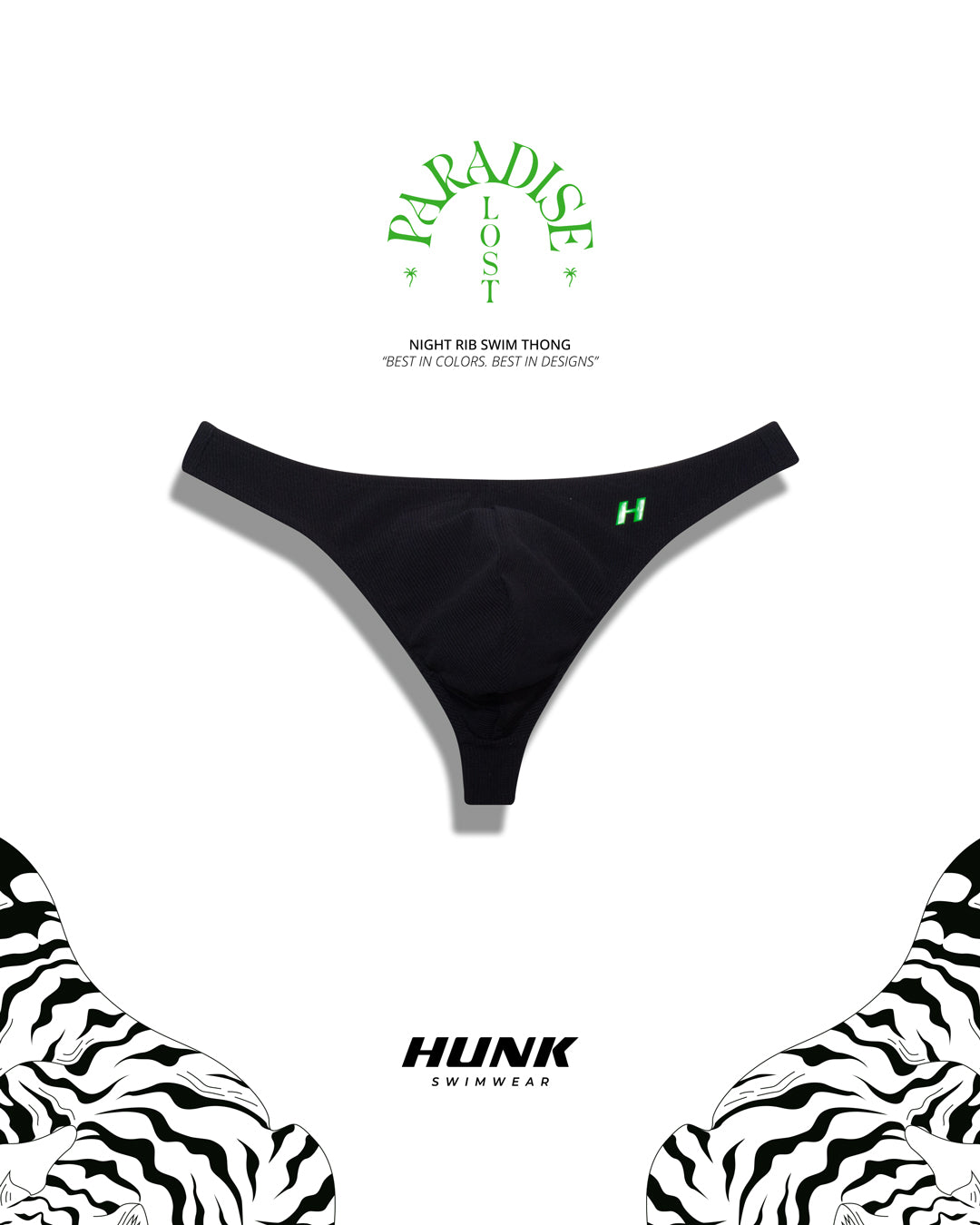 Night Rib Swim Thong - HUNK Menswear